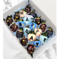 20pcs CUPID'S ARROW x LOVE Blue Design Chocolate Strawberries Gift Box (Custom Wording)